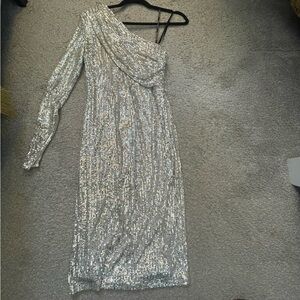 NWOT One shoulder sequin dress